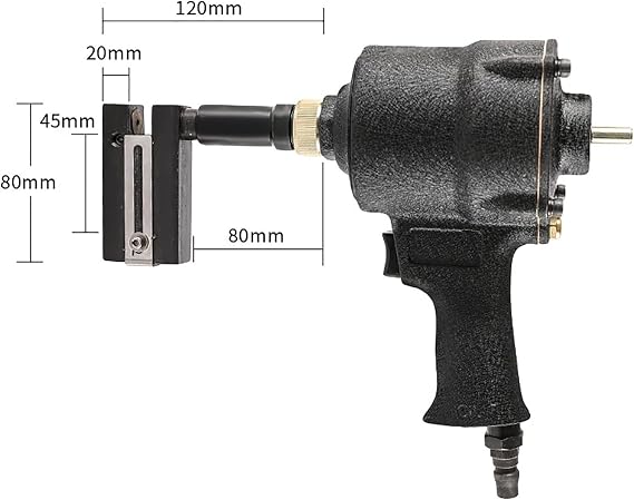 Pneumatic Hole Puncher, Industrial Sheet Metal Punching Gun, Metal Hole Opener Industrial Sheet Metal Hole Punching with 360 Rotation,Air Metal Hole Punch Tool,10.3MM