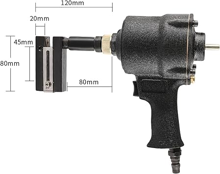 Pneumatic Hole Puncher, Industrial Sheet Metal Punching Gun, Metal Hole Opener Industrial Sheet Metal Hole Punching with 360 Rotation,Air Metal Hole Punch Tool,10.3MM