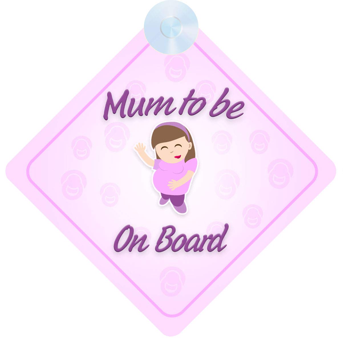 Qg Ltd Pink Mum To Be On Board Car Sign Maternity/Pregnancy Safety Sign Non Personalised Character Theme