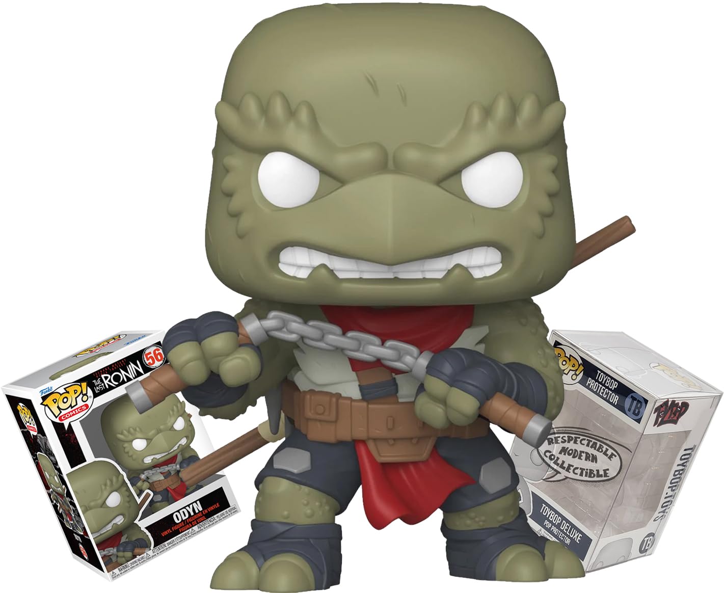 Amazon.com: Funko TMNT The Last Ronin Odyn with Nunchuk + ToyBop