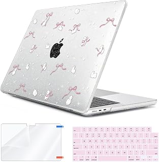 Compatible with MacBook Air 15 inch Case 2026 2025-2023 Release M5 A3448 M4 A3241 M3 A3114 M2 A2941 with 15.3'' Retina Display, Hard Shell &Keyboard Cover&Webcam Cover&Screen Film, Bunny-P