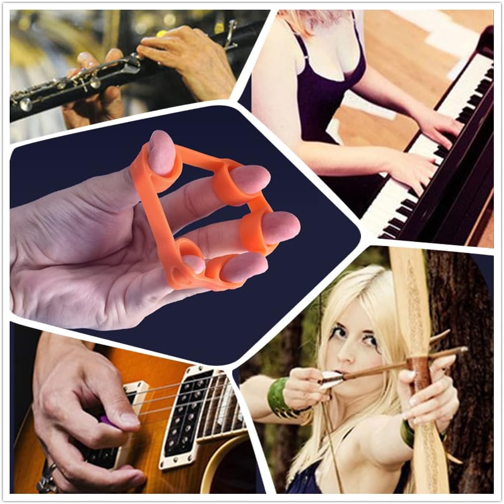 Hand Grip Strengthener and Finger Exerciser, Forearm Strength Finger Stretch Workout 6 PCS Hand Strength Trainer Set