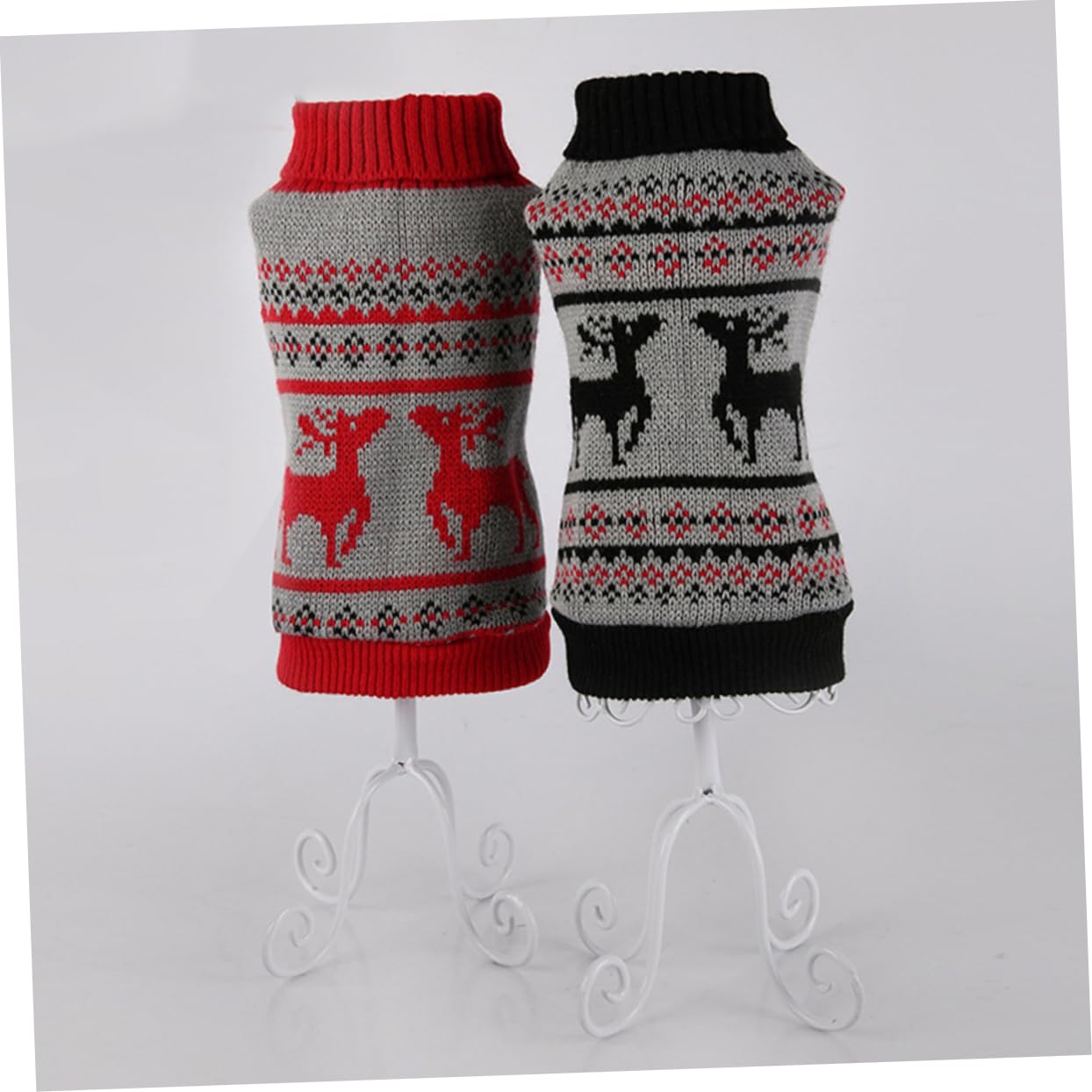 HMJGDHX 2 Pezzi Maglione per Animali Domestici Moda Cane Inverno Caldo Natale Cervo Modello XS Albero di Natale Vestiti per Animali Domestici