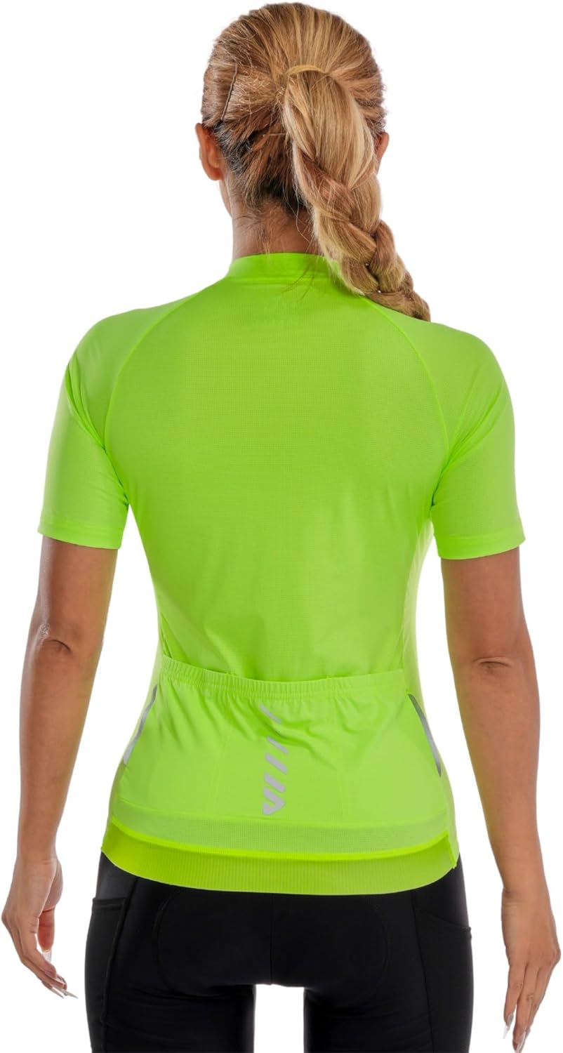 Wulibike Cycling Jersey Women Long Sleeve,Bike Shirts for Women Biking Tops Breathable Cycle Jerseys with 4 Pockets - Image 2
