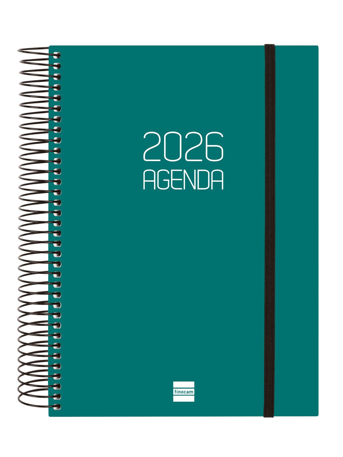 Finocam - Flat Agenda Cocktail 2026 Month View January 2026 - December 2026 (12 months) Spanish Blue
