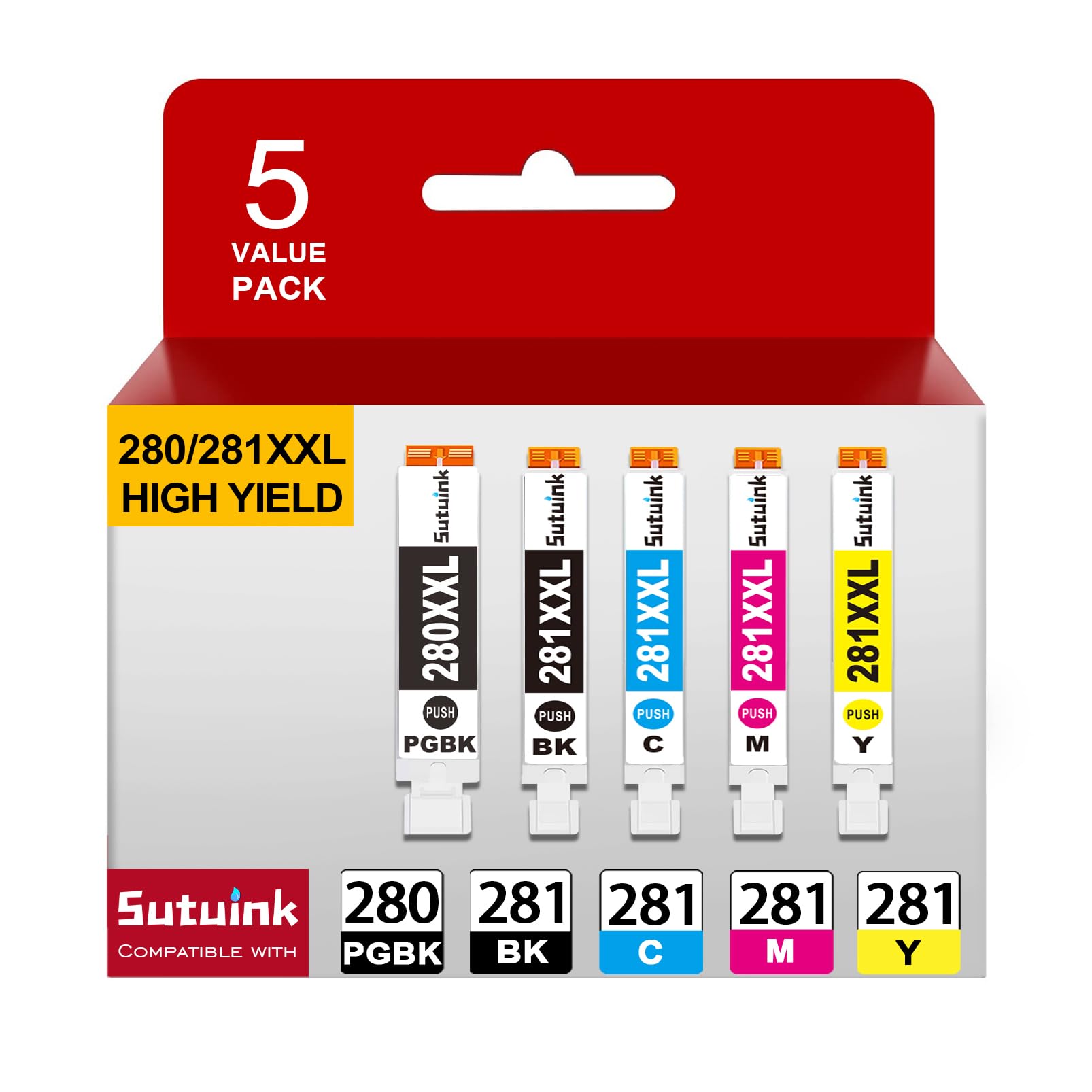 Amazon.com: Sutuink 280 281 PGI-280XXL CLI-281XXL Ink Cartridge