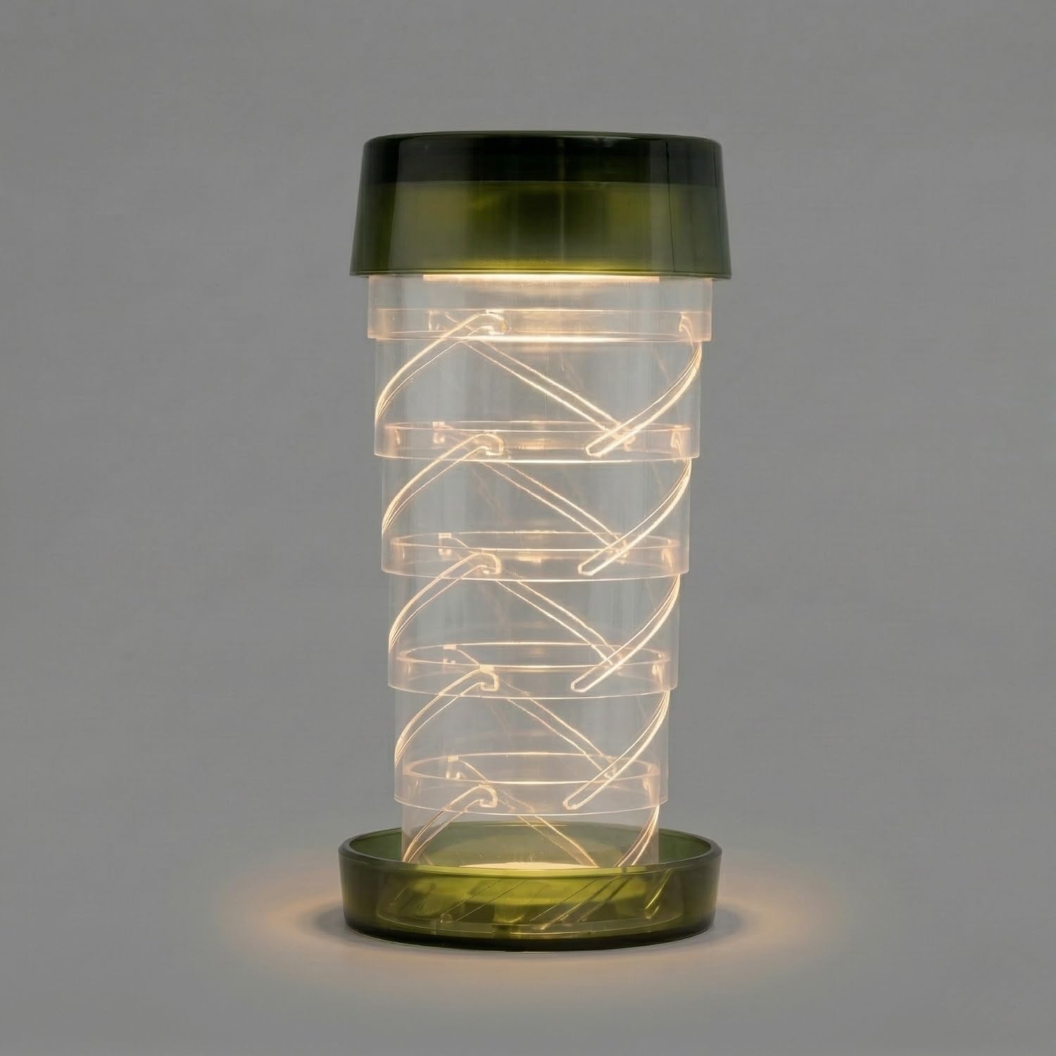 KUTYNA LaFlaminia, Lampada da Tavolo Ricaricabile Senza Fili, Prodotto di Design Made in Italy, Design Telescopico, LED, Altezza e Luminosità Regolabili, Batteria 4400mAh fino a 15 Ore, Verde