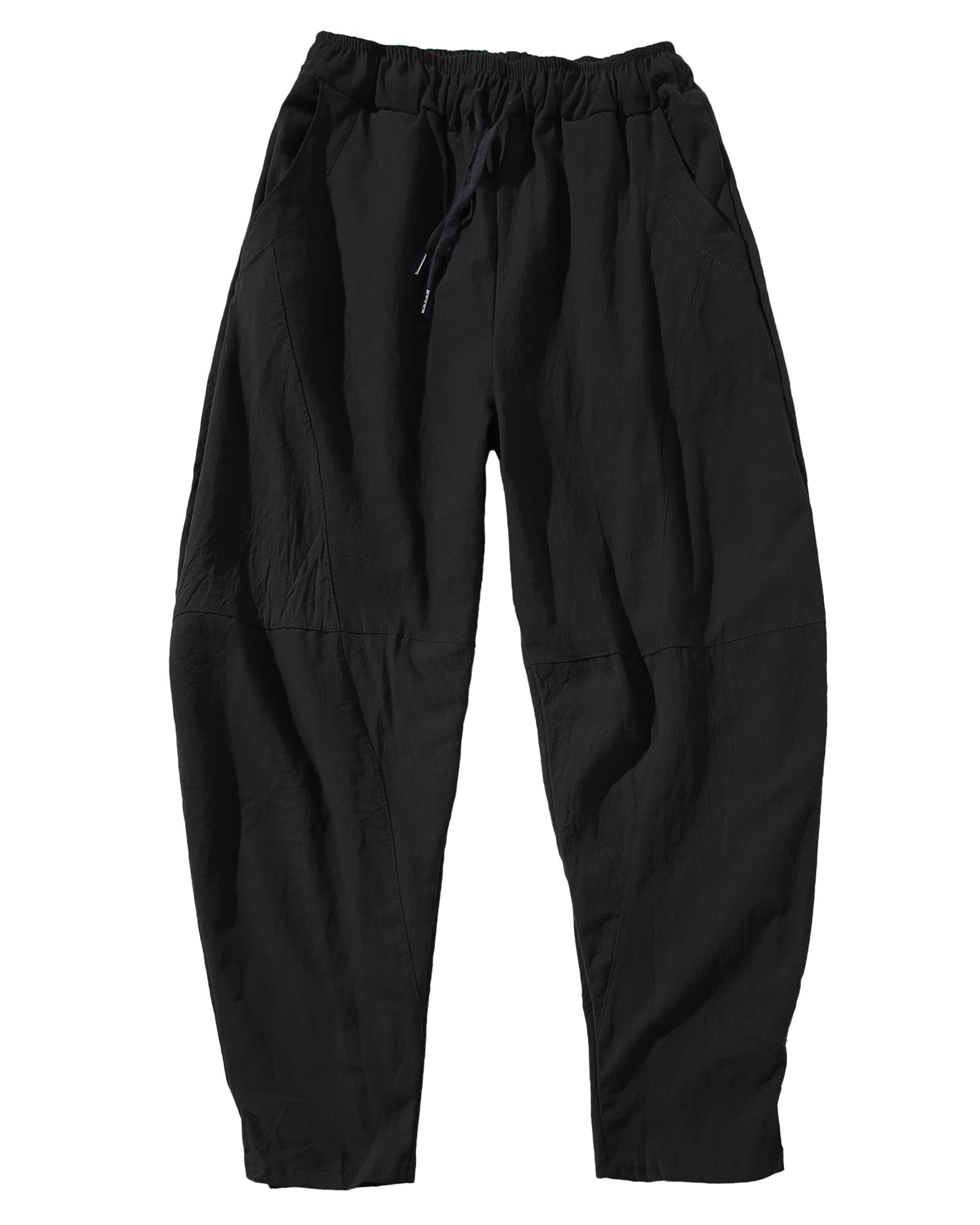 MakingDa Pantalones harén holgados para hombre, con bolsillos, con cordón, ligeros, de pierna ancha, pantalones de yoga, pantalones de descanso, informal, para casa, playa, vacaciones