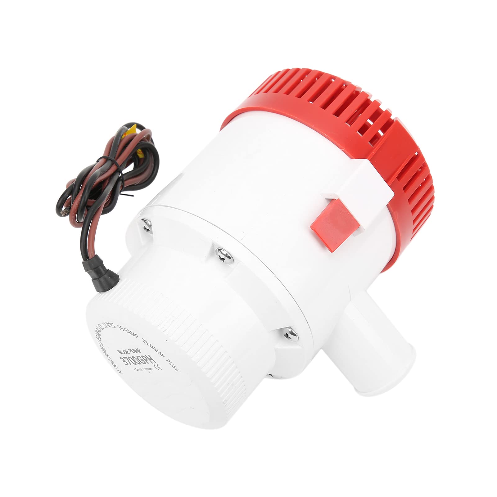 3700 GPPH Bilge Pump | 12V 1-1/2in Outlet Electric Marine Sommedible Pump | Pompa Blige di Motori Antirlock Silenziosa | Girante Semi -aperta per la Barca, Yacht