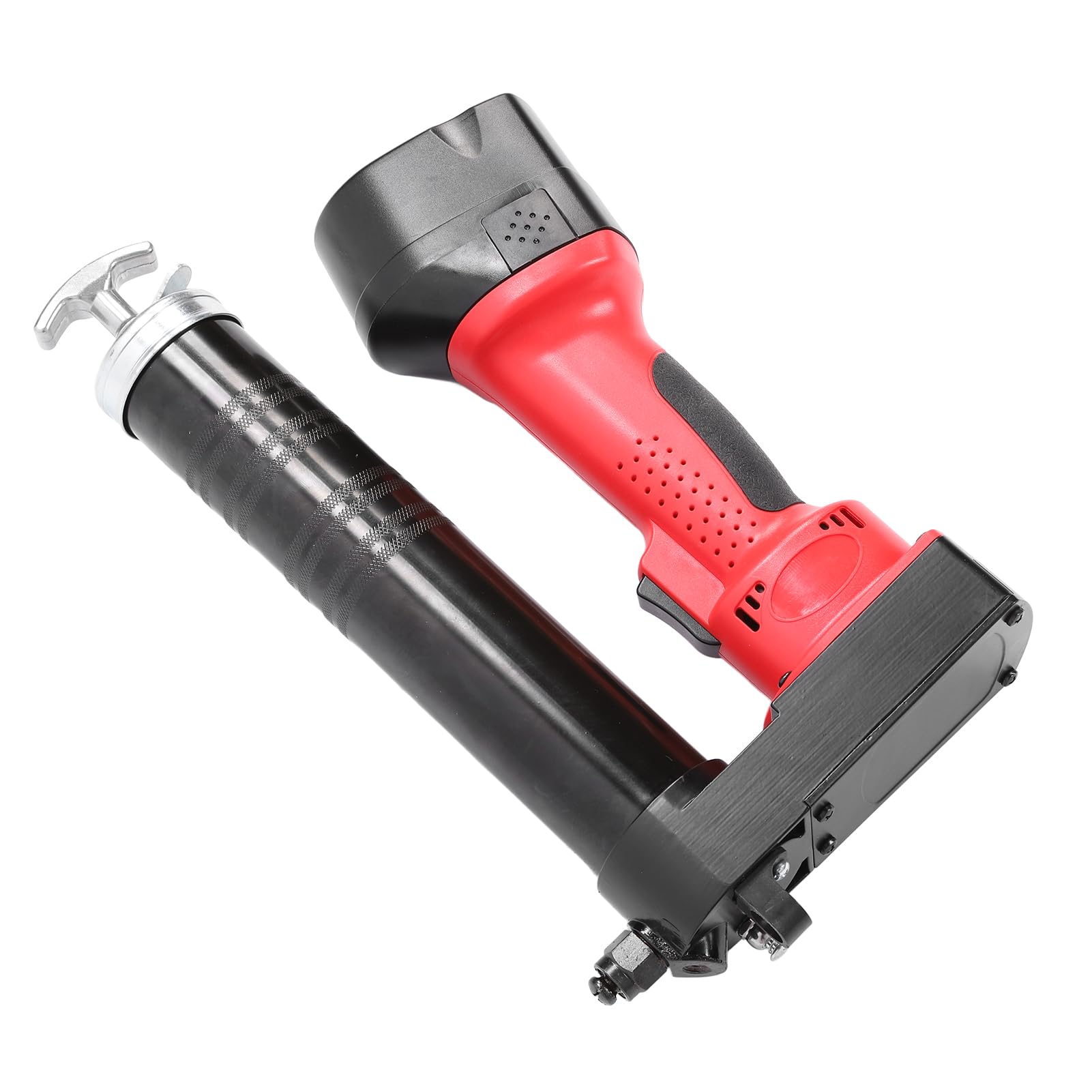 Juego de Pistola de Engrase de 18 V, Pistola de Engrase Lubricante Automática Inalámbrica con Batería de Litio con Fusible Reajustable y Orificios de Disipación de Calor, para