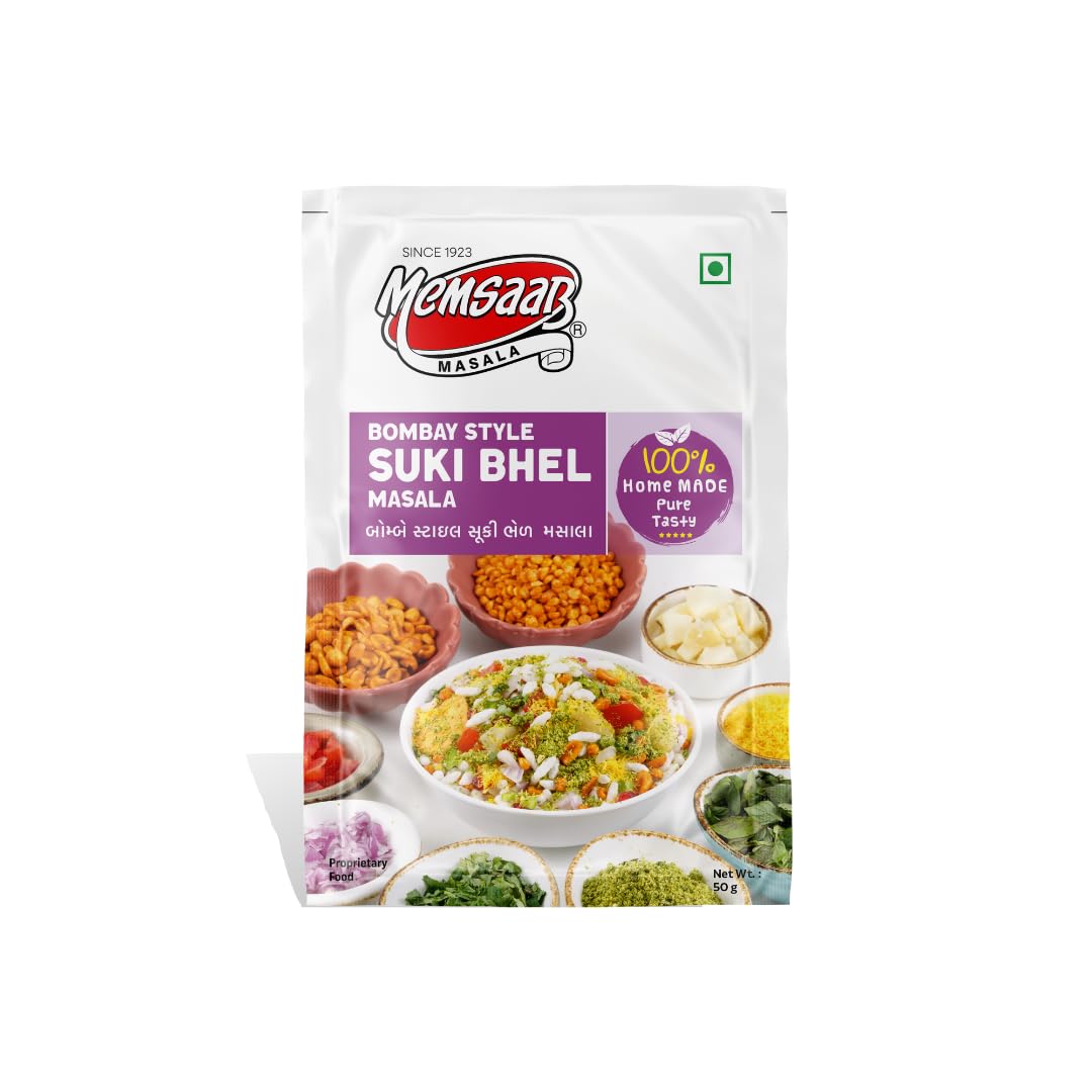 Memsaab Bhel Masala 50g | Sukha Bhel Masala | Suki Bhel | Bhelpuri | Green Masala | Made with Fresh Mint and Coriander | Clean Ingredients (pack, 50) (B0D6B6QTMQ) Amazon Price History, Amazon Price Tracker
