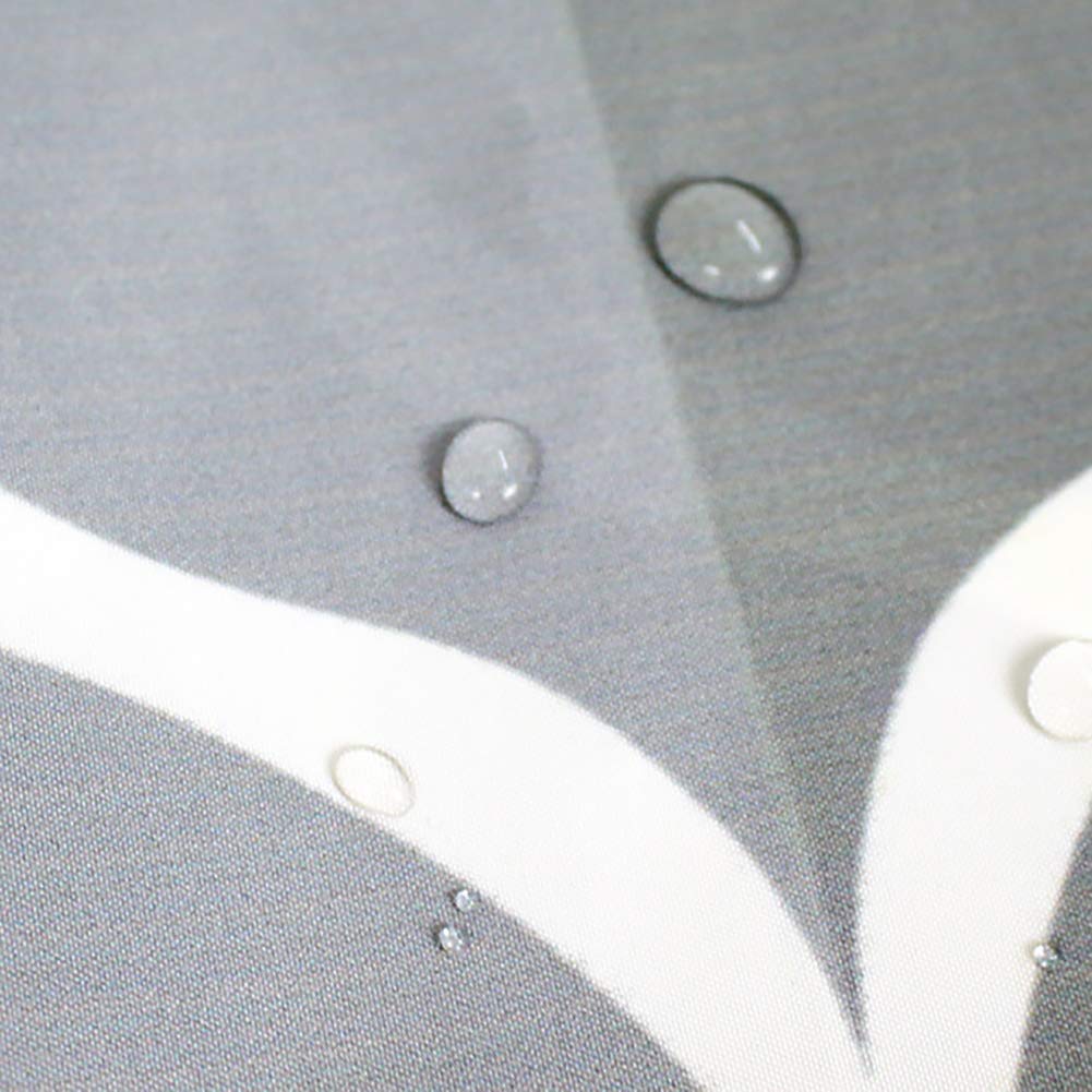 YEARLY Einfach Wasserdicht Duschvorhänge Polyester Stoff Türvorhang Geometrische Gemusterten Drucken Startseite Hotel Wohnung Bad Vorhang Grau 150x200cm(59x79inch)