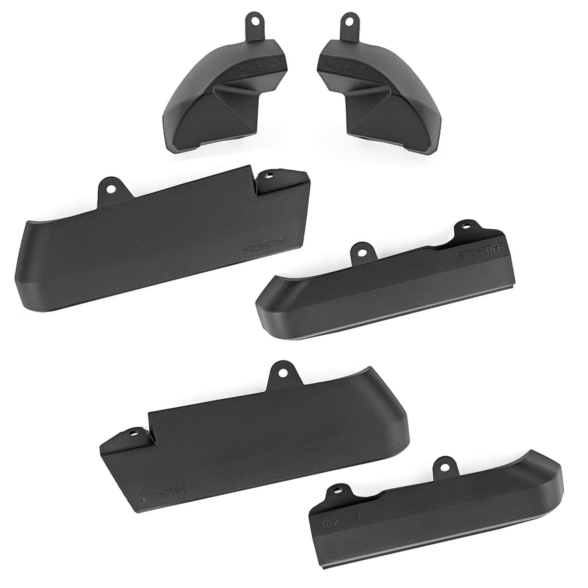 Rough Country Mud Flap Delete for Chevy Silverado 2500/3500HD (2020-2025) - Front & Rear, Set of 4