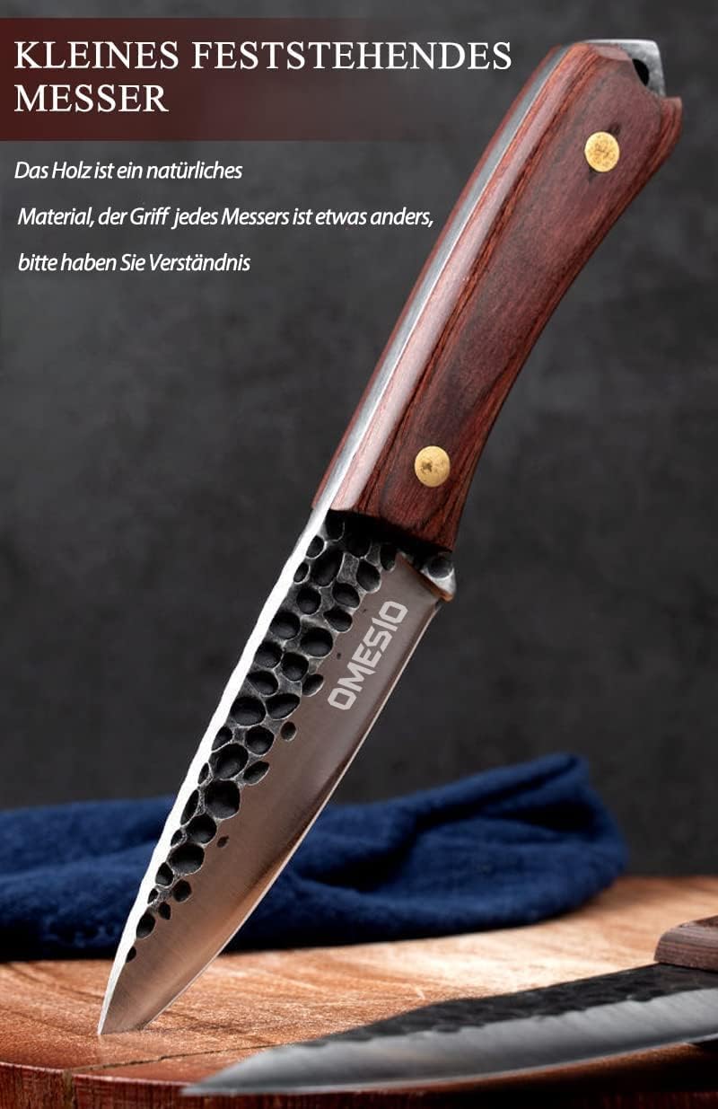 Bushcraft knife with sheath full tang outdoor small fixed blade