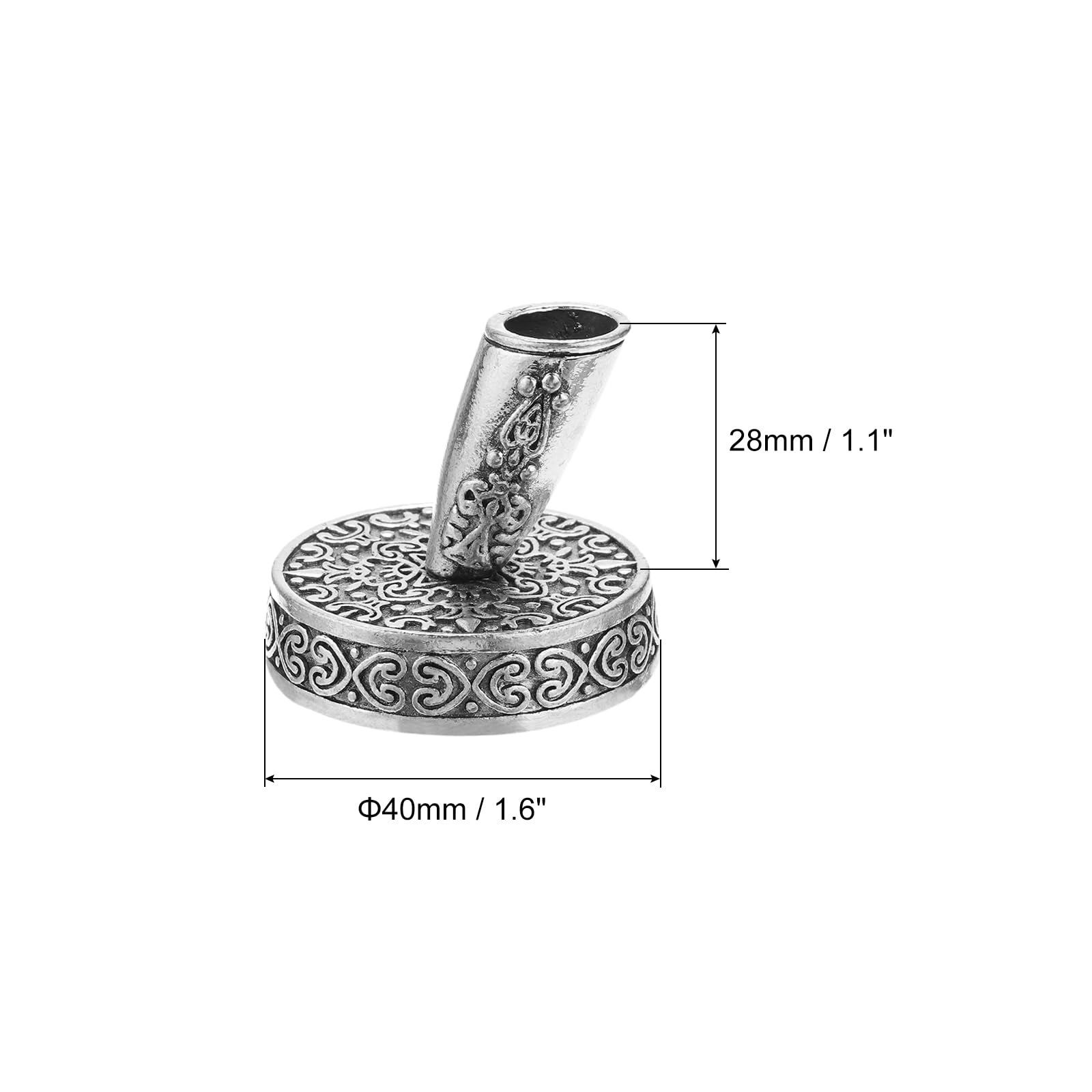 PATIKIL 4 Pieces Vintage Round Metal Pen Holder - Image 2