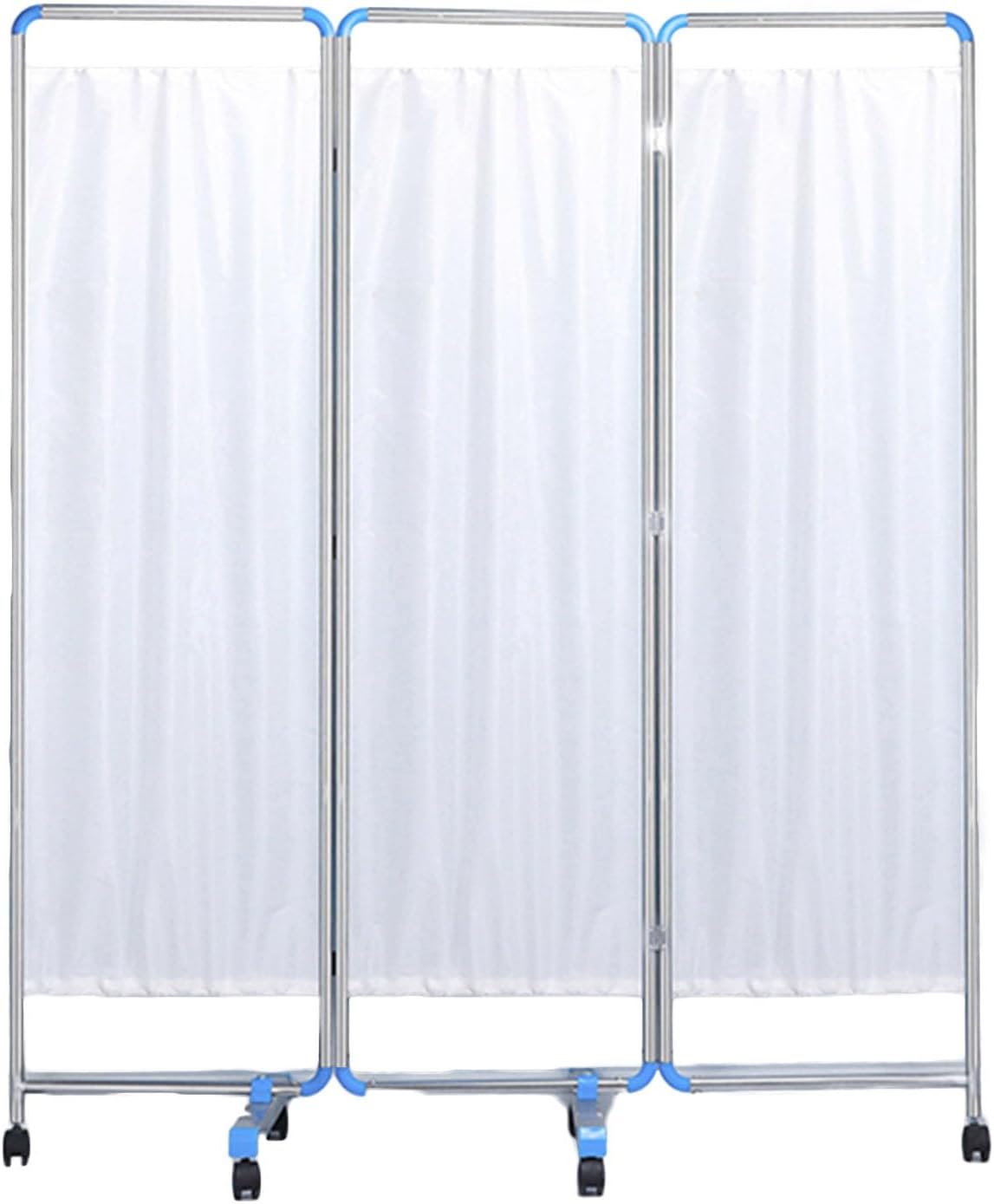Foldable Medical Privacy Screen,6ft High Room Divider Fence,3 4 5 6Panels Room Divider with Wheels for Doctor Office Beauty Salon Clinic Hospital Ward (White 3)