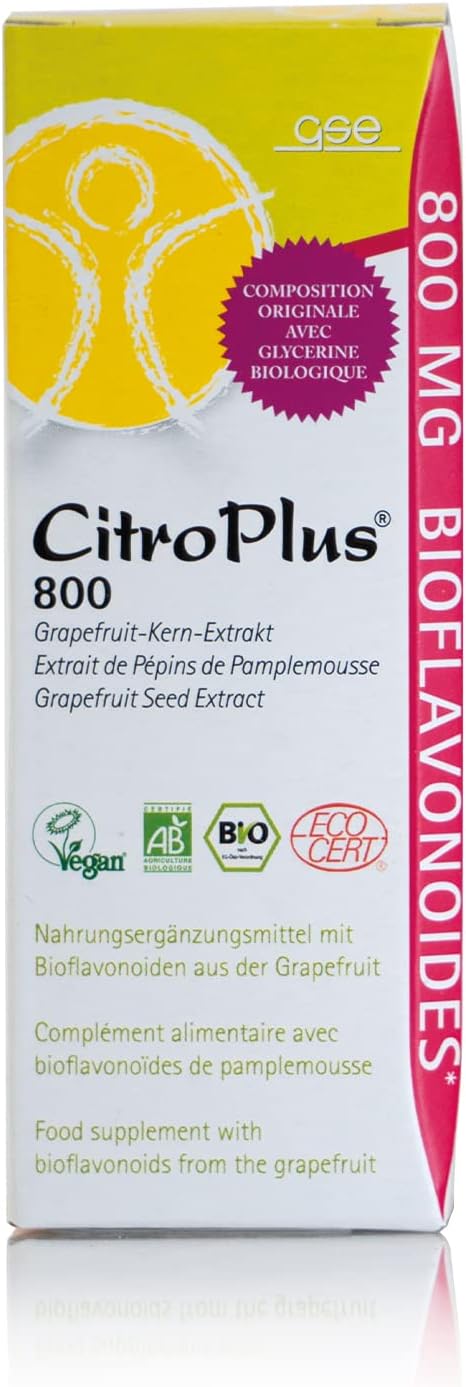 CITROPLUS BIO 800 Nouvelle Formule sans alcool 50 ml Extrait Pépins Pamplemousse