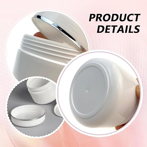 Miniatura 5 de 6 unidades de 8.5 fl oz/8 oz blanco vacío plástico cosméticos contenedores con tapa redonda para crema facial DIY exfoliante corporal máscara loción