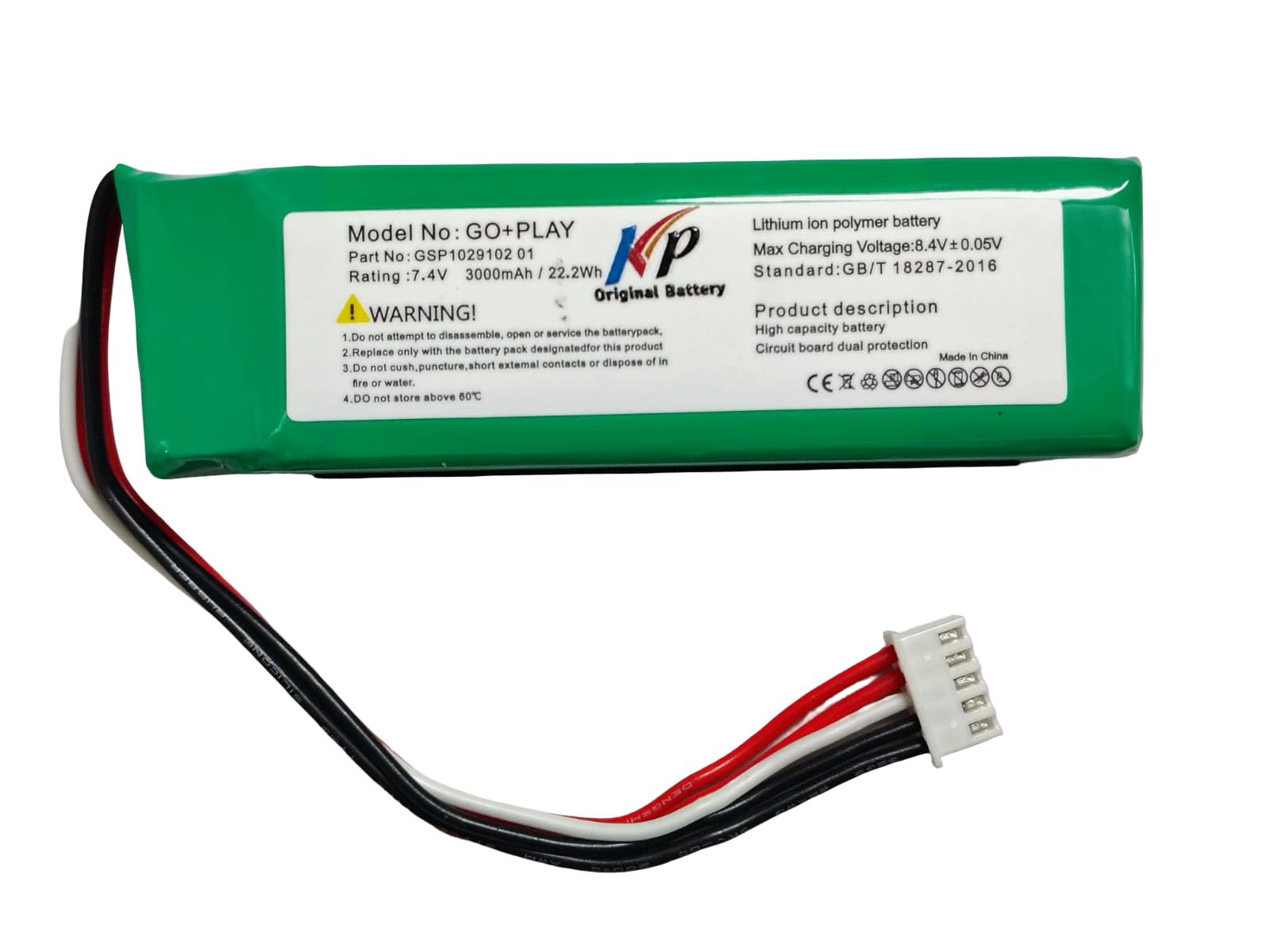 KP Original Protected 7.4V 3000mah Lithium ion Polymer Rechargeable Battery lipo Replacement Battery for Go Play,Go Play Mini,GO+ Play - M9-image-37