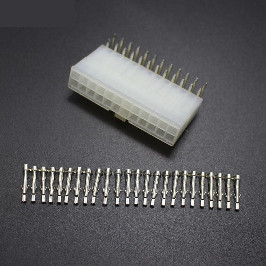 10sets 5557 5569 24P Bend Pin Wire Terminals Electrical Connector 4.2mm 24Pin Right Angle Jack