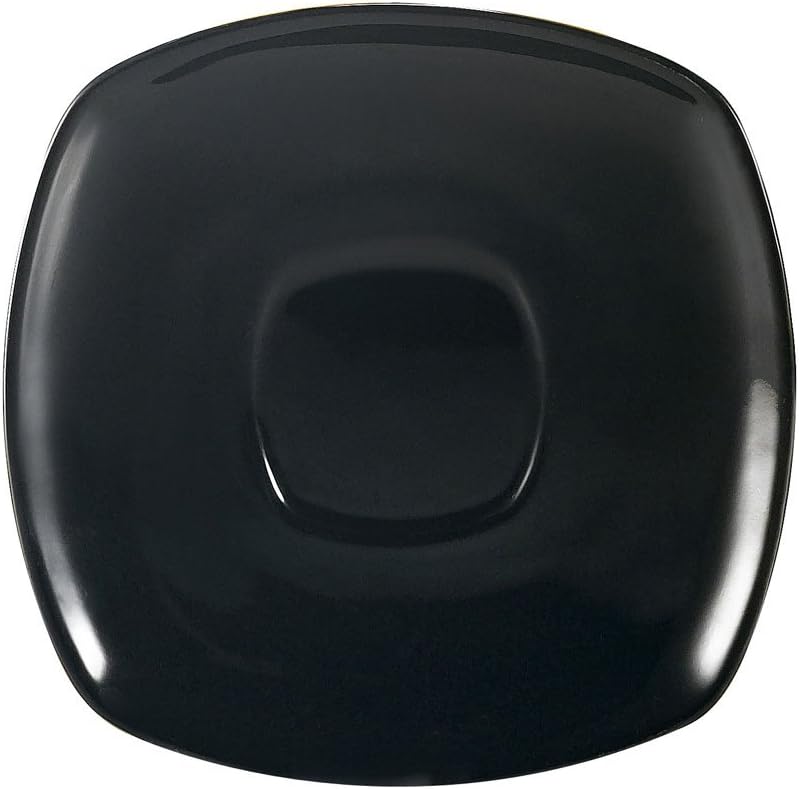 CAC China KC-2-R Color Arts 6-Inch Red Stoneware Square Saucer, Box of 36