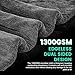TEAWOO 2 Pack Double-Sided Car Care Extra-Large, Ultra-Absorbant Microfiber Drying Towel for Cars and Trucks, Super Absorbent Car Drying Towel, 1300GSM, 35