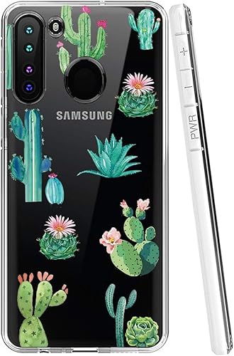 Miniatura 2 de Funda transparente compatible con Galaxy A21, Samsung A21 para niñas y mujeres, bonita funda protectora de TPU suave a prueba de golpes para Samsung