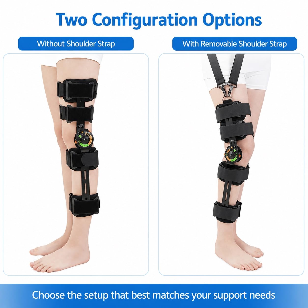 Genérico Rodillera ortopédica de Rango de Movimiento, Soporte articulado para la Rodilla para recuperación postoperatoria, Rotura de menisco, lesión de ligamento Cruzado Anterior (LCA), lesión de