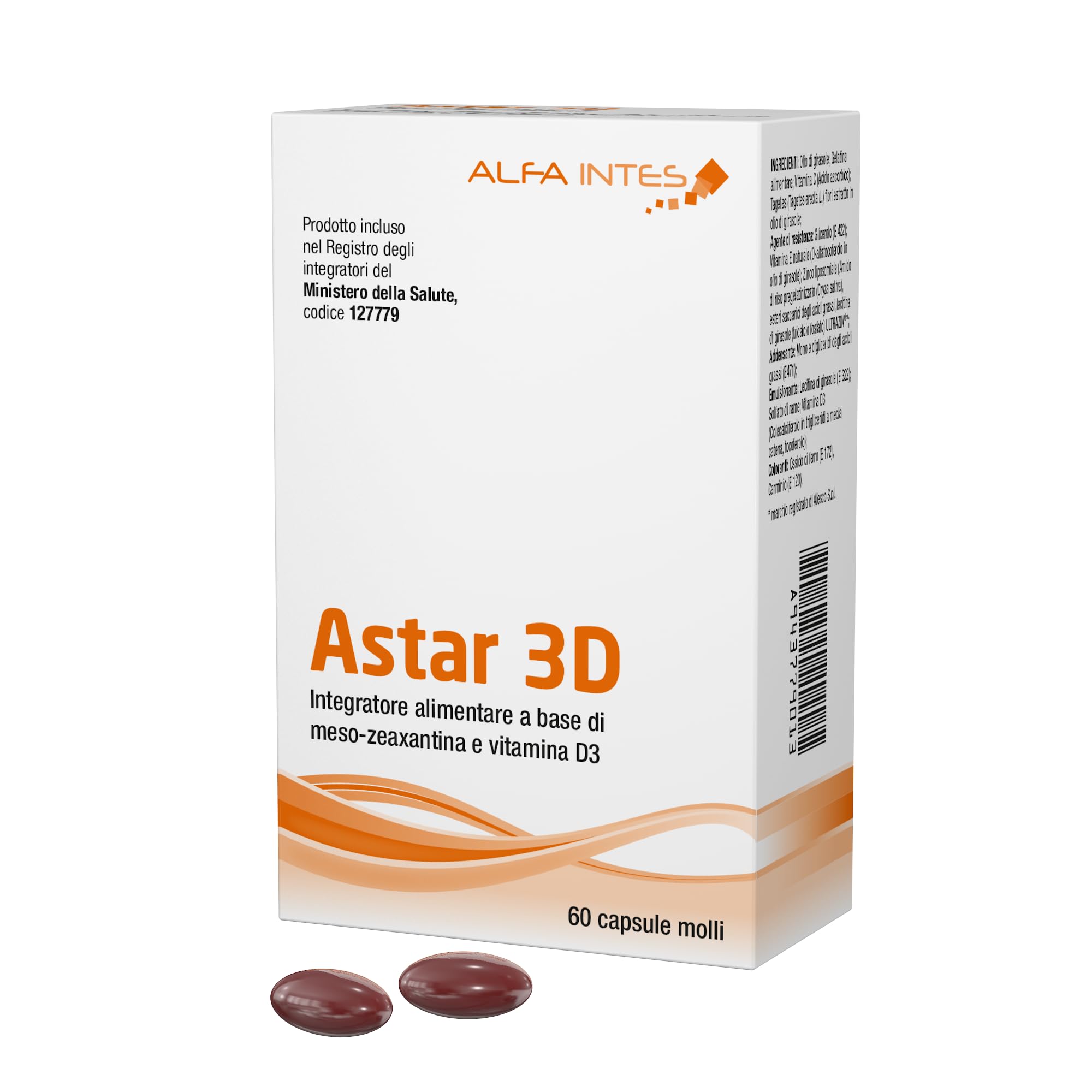 Astar 3D – Integratore antiossidante per la salute degli occhi – Supporto antiossidante per la salute degli occhi a base di carotenoidi, Vitamine e Oligominerali.