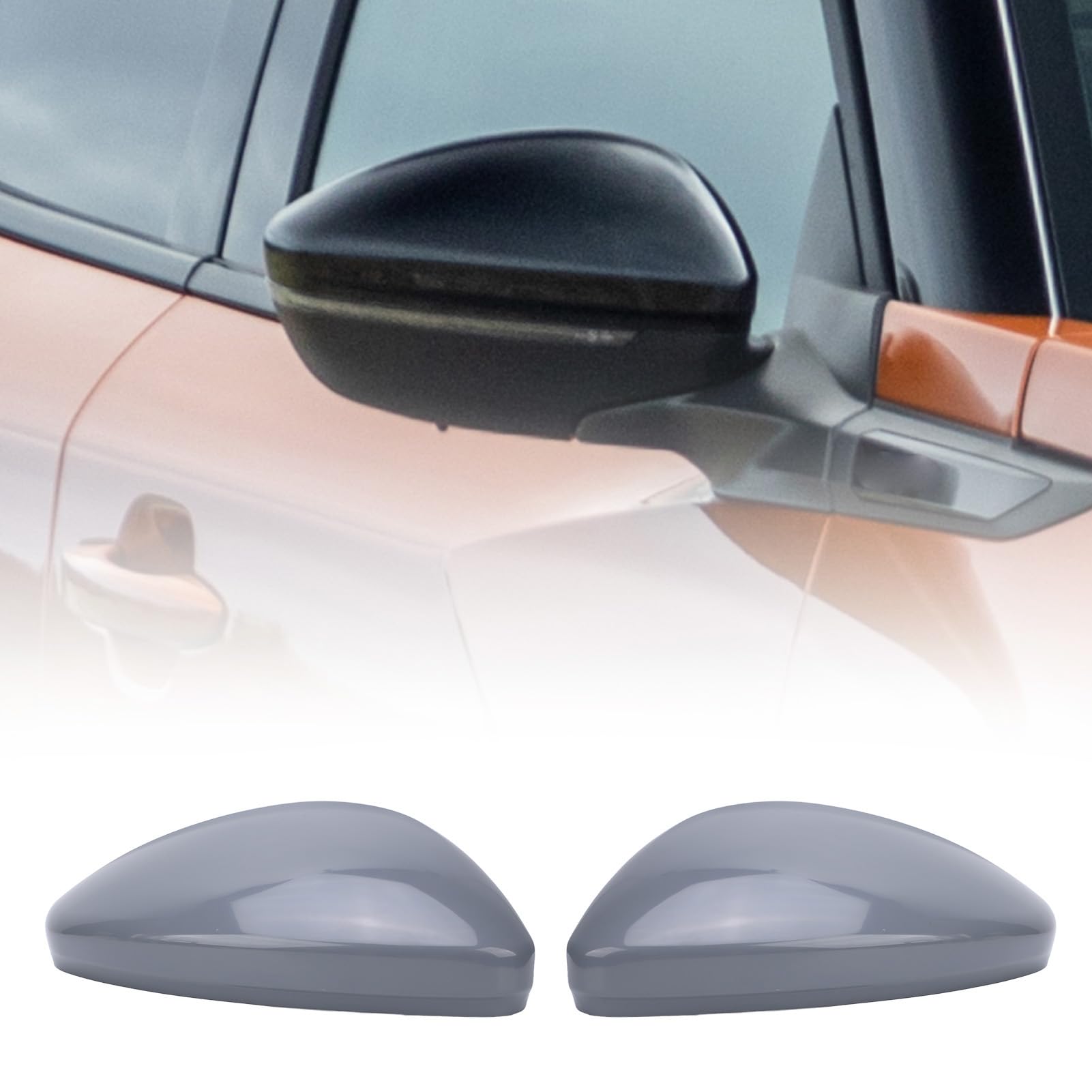 Pair of Rearview Mirror Cap Protective Non Scratch Wing Mirror Cover Cap for Cars