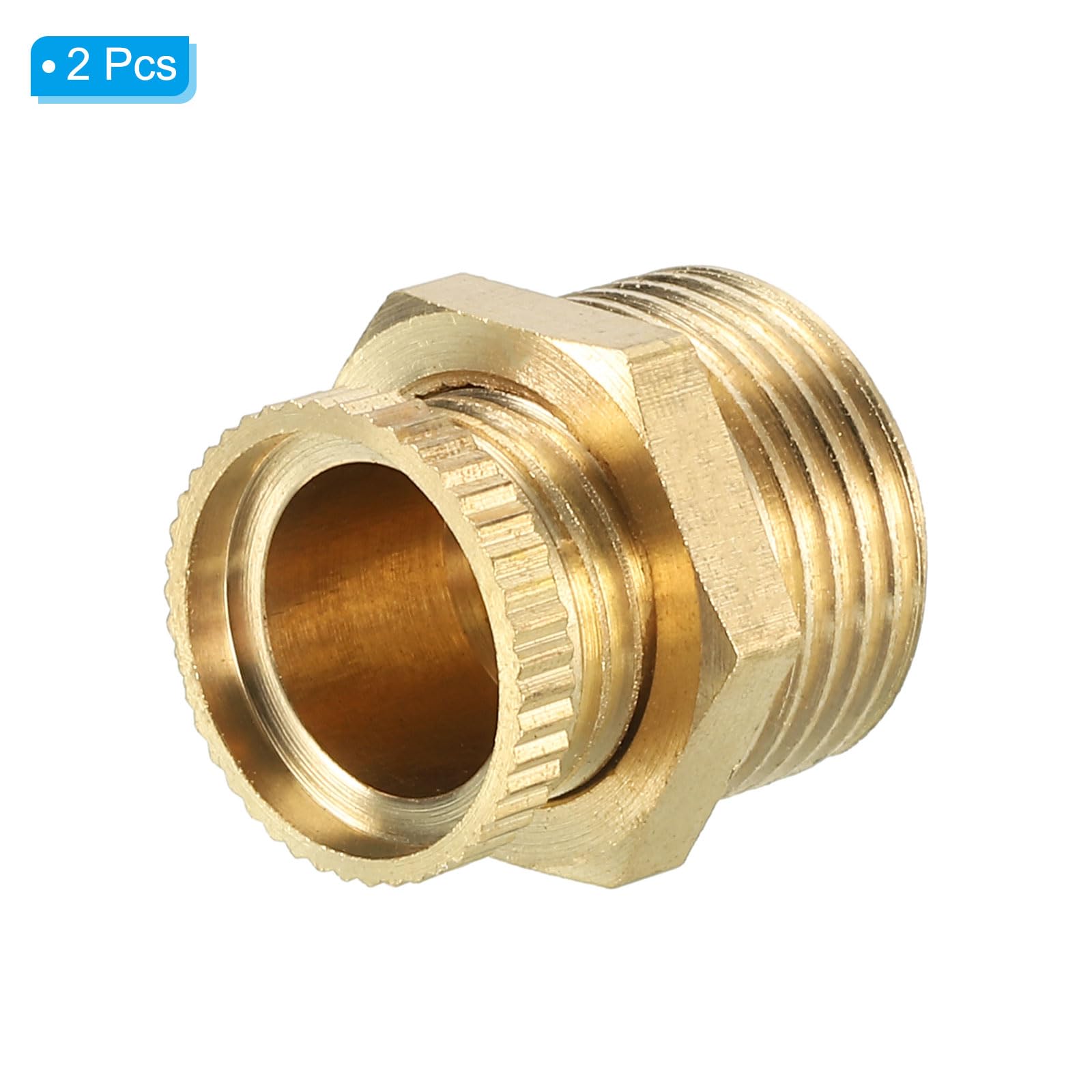 PATIKIL Air Compressor Tank Drain Valve, 2 Pack G 3/8" Brass Air Compressor Drain Valve Replacement Part, Gold - Image 3