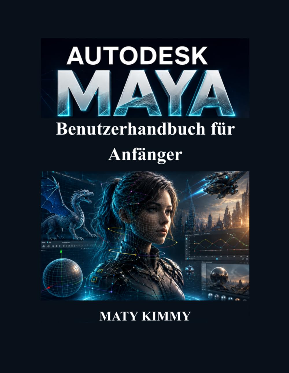 Autodesk Maya Benutzerhandbuch für Anfänger: Praktisches Schritt-für-Schritt-Handbuch für 3D-Modellierung, Animation, Rigging, Rendering und visuelle Effekte