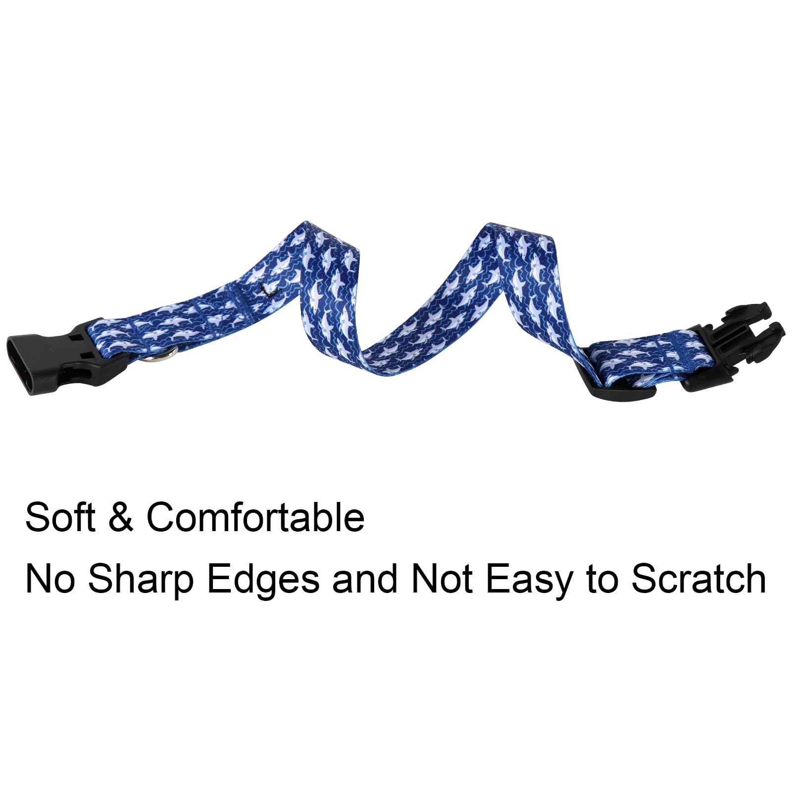 Unique style paws Blue Shark Dog Collar Puppy Collars Harnesses & Leads For Dogs Uk Bow Tie Soft Adjustable Cute Flower Comfortable Collars Pet Gift For Small Medium Large Dogs S - Image 3