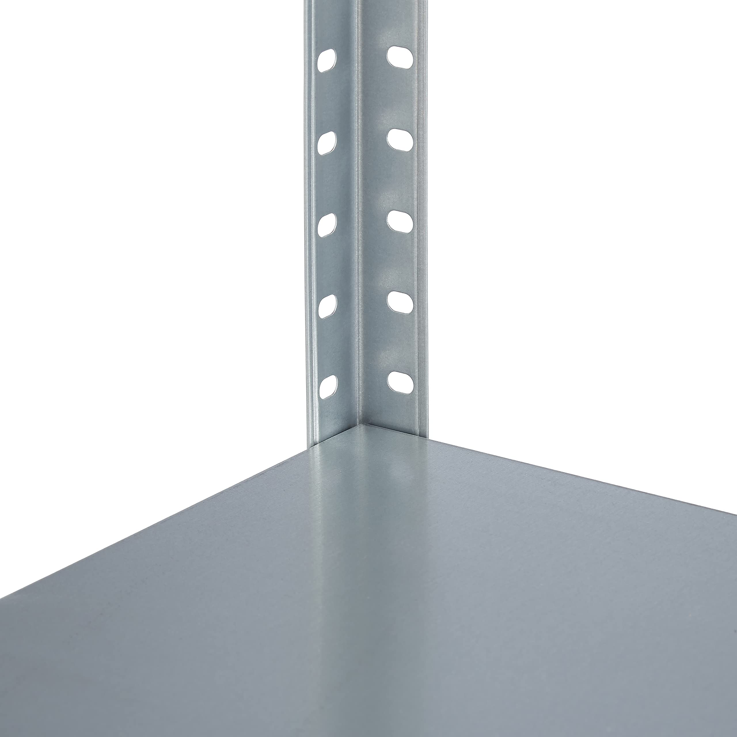 Relaxdays Estantería Metálica Industrial, 4 Baldas, 150x75x30 cm, Resiste 200 kg, Taller, Acero Galvanizado, Plateado