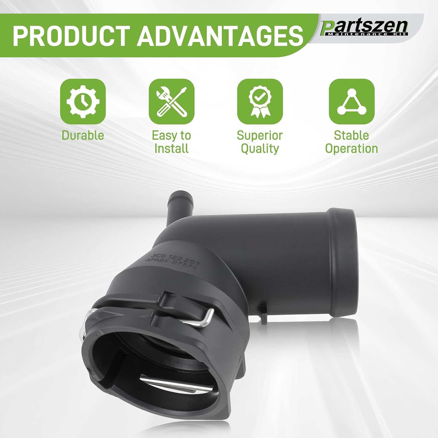 3C0122291 3C0122291D Upper Radiator Coolant Pipe Connector Hose Fit for Volkswagen Jetta Golf Passat Tiguan CC Beetle 2006-2017 for Audi A3 S3 TT 2007-2014 3C0122291C