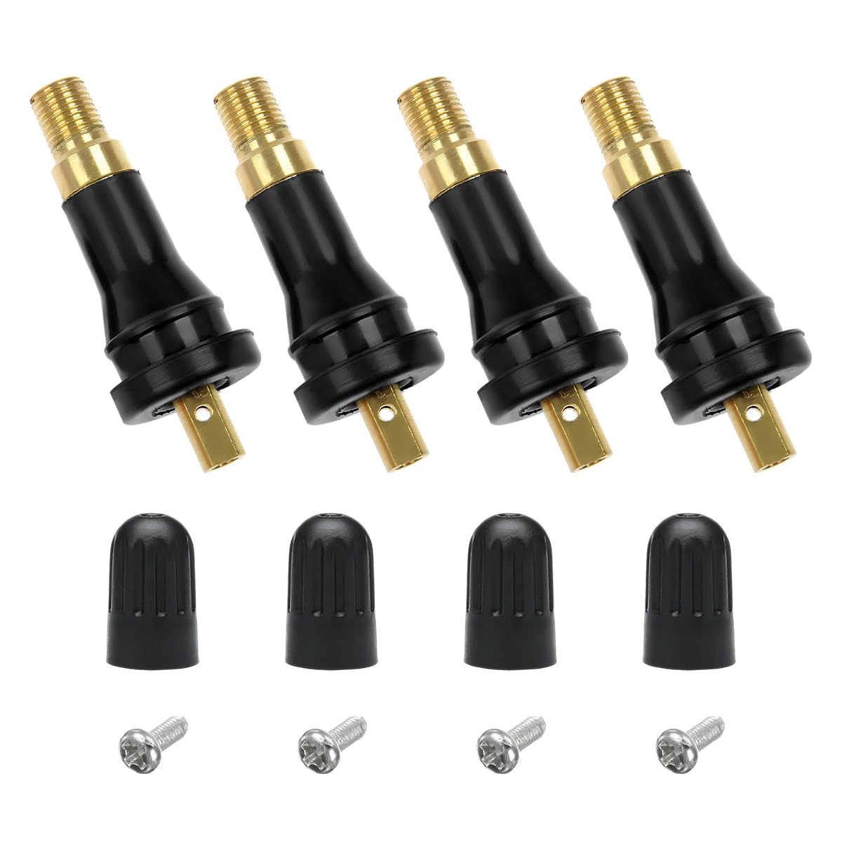 4 PCS TPMS 20008 Tire Valve Stem, Snap-in Tubeless Tire Pressure Sensor Valve Stem Replacement, Valve Stem for Commander, Lucerne, Avenger, Charger, Car Accessories