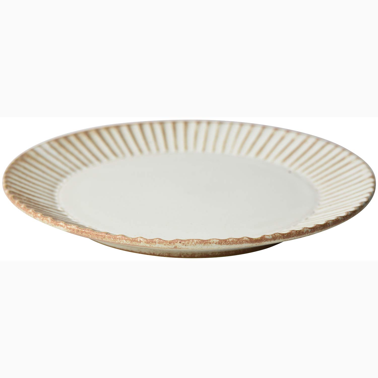 Mashiko Ware Shinogi Plate, 17cm