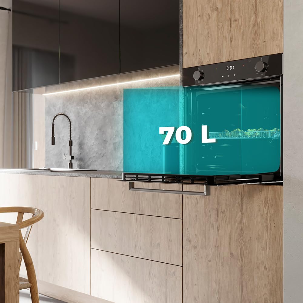 Cecotec Four intégrable multifonctions Bolero Hexa M226001 Glass Black A.Four multifonctions Capacité de 70 L, 7 fonctions, classe A, 2800 W - 3