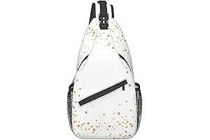 Gold Stars Random Luxury Sparkling Confetti Daily Scatt Chest Sling Bag