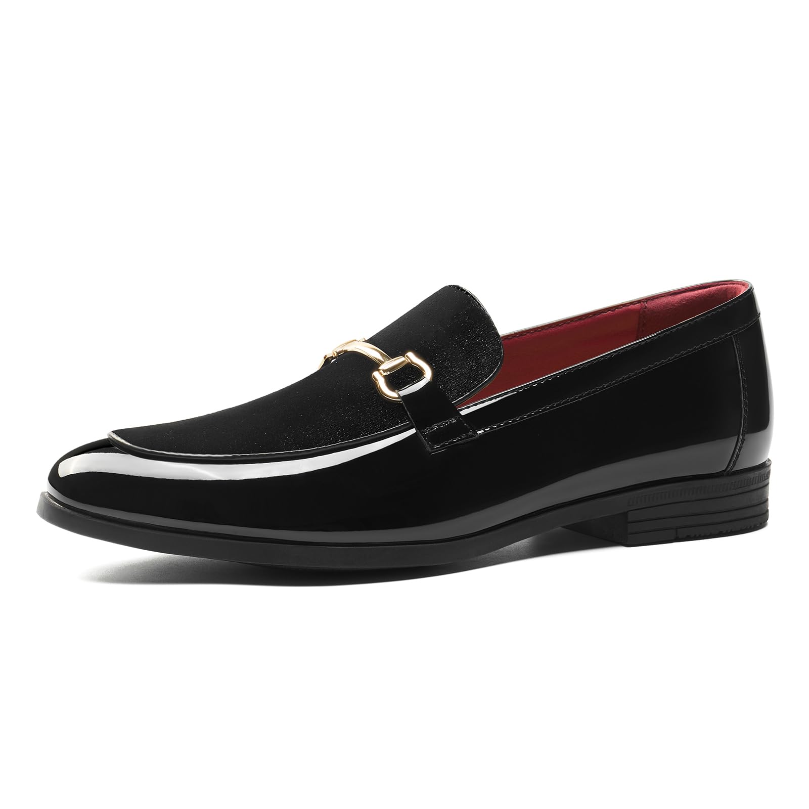 HEEZ Men's Slip On Dress Loafers,Tuxedo Shoes for Men with Velvet Upper, Comfortable Formal Dress Shoes for Wedding Prom Party Dance — view 8