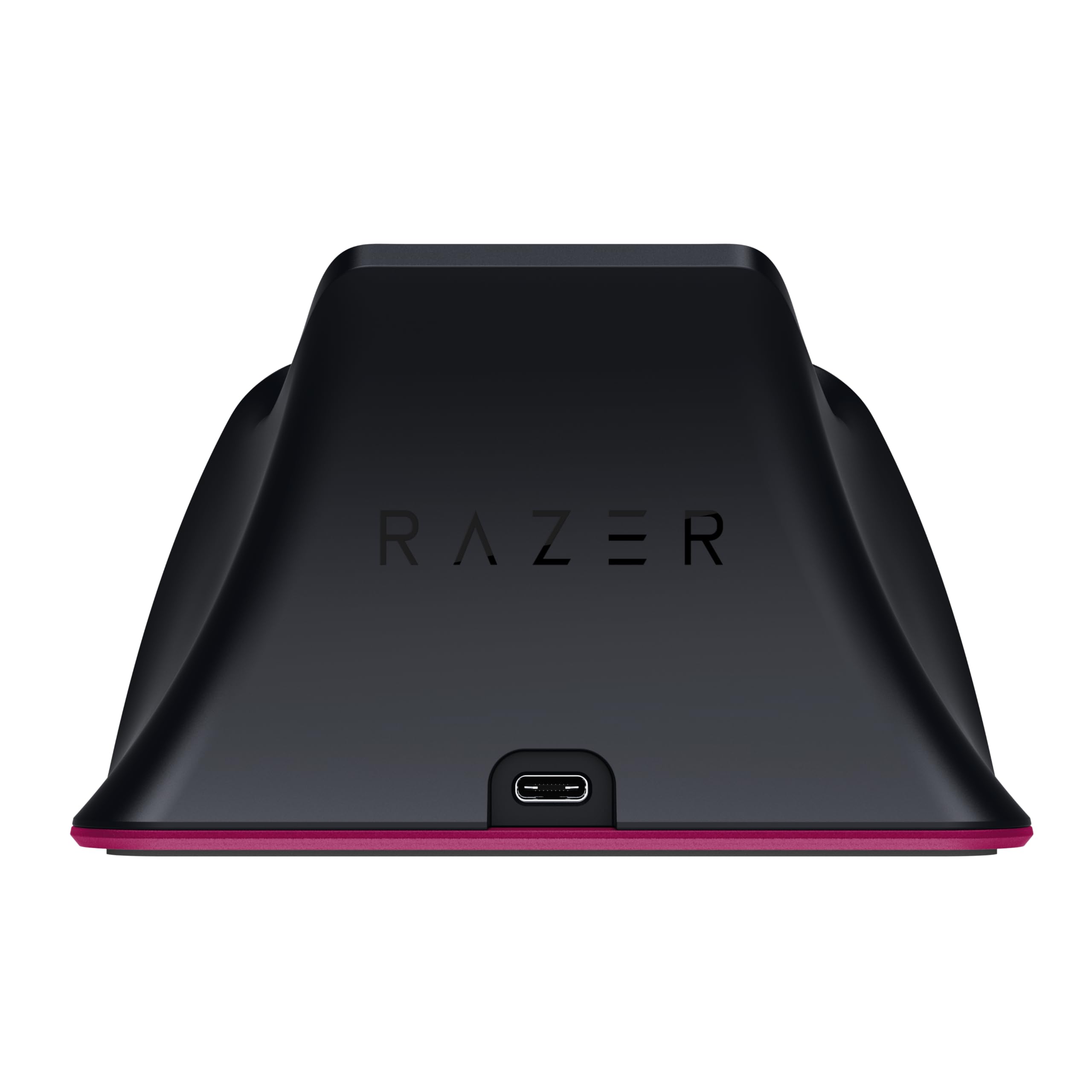 Razer Uniwersalny stojak do szybkiego ładowania - do kontrolera DualSense PlayStation 5 (szybkie ładowanie, zakrzywiona konstrukcja kołyski, zasilany przez USB, nawigacja jedną ręką) Cosmic Red