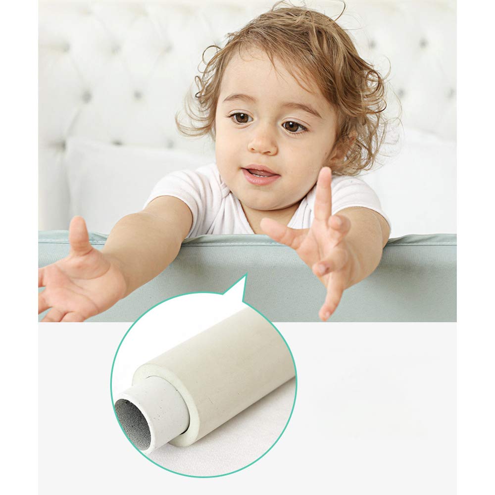 Osłona do łóżeczka dla niemowląt, oddychająca i wzmocniona barierka do łóżka, bezszwowe szwy, 1,8-2 m, zielona, 1,8 m