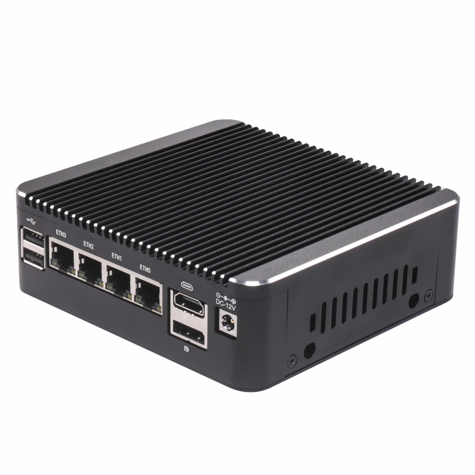 FakestarPC 4 LAN i226 2.5G Firewall Mini komputer z zaporą ogniową bez wentylatora n150 ((Upgrade N100, 4C/4T, do 3,6 GHz) Serwer ddr4 nvme typ - C PF Sense opnsense AES - nie