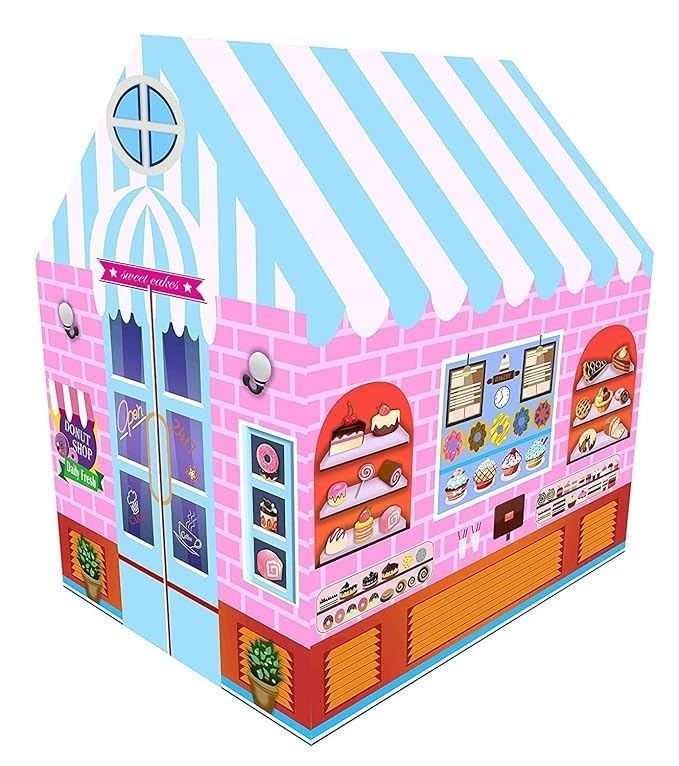 Image of Play Tent House for Kids - Lightweight Indoor Outdoor Play House for Boys & Girls | Multicolor (Candy)