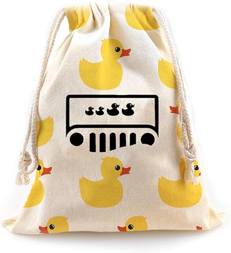 You've Been Ducked, bolsa de pato amarillo, bolsa de goma con cordón de pato, bolsa de pato de goma reutilizable de 14.6 x 11.8 pulgadas, gran