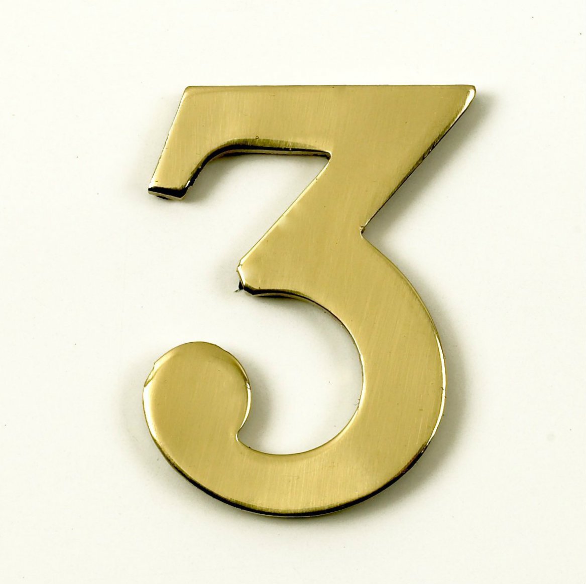 Black Country Metal Works 1.5-2 Inch Self Adhesive Numbers & Letters Polished Brass (Solid Brass) (3)