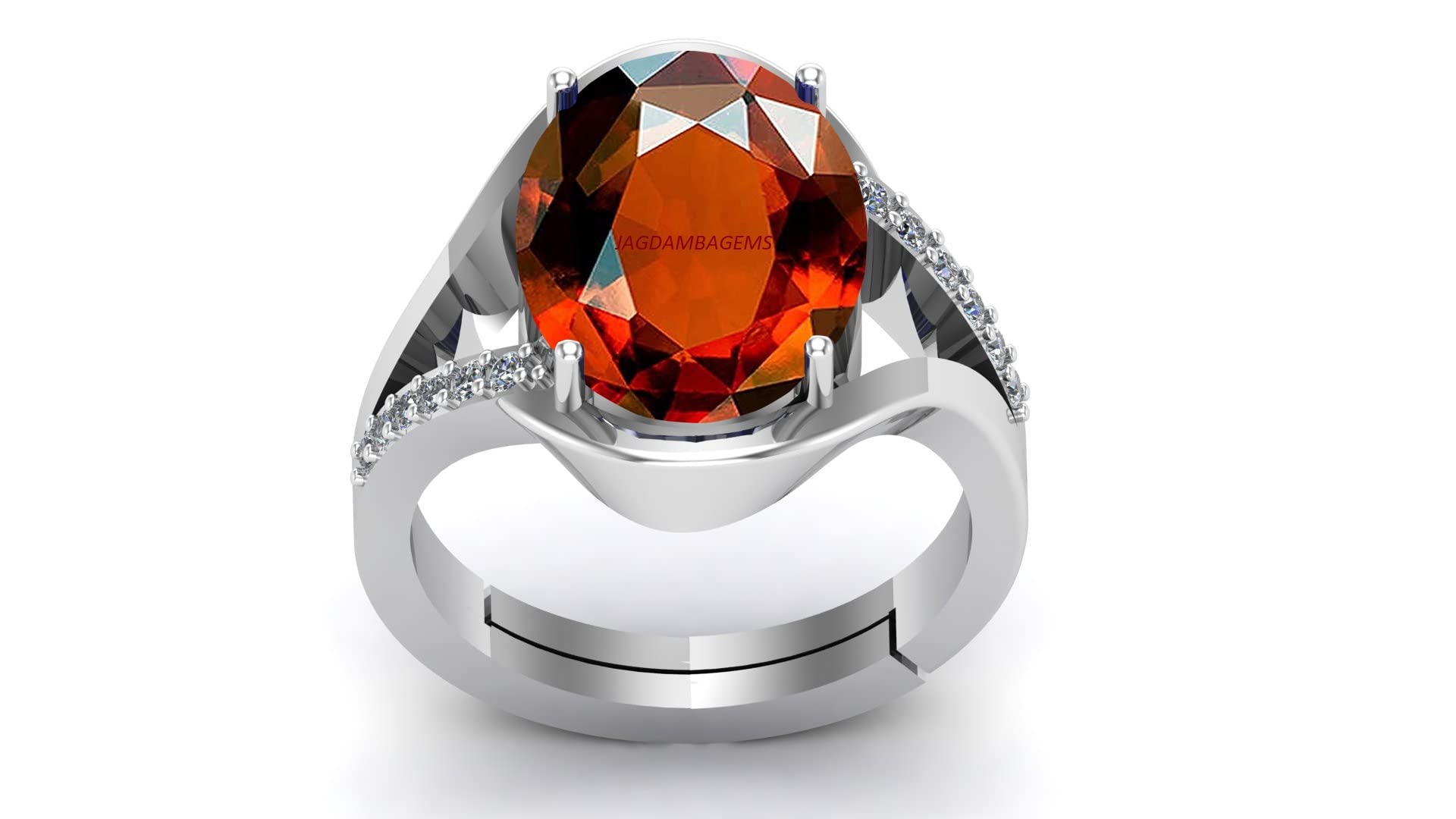 kirti sales Gomed Ring 5.25 Ratti 4.47 Carat Natural and Certified Hessonite Garnet (Gomed) Astrological Gemstone Adjustable for Men and Women-picture-48