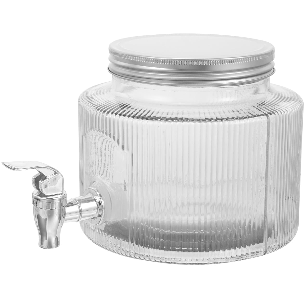 Botella De Cristal Con Grifo Tarro De Bebidas 18X18X15Cm Dispensador Ideal Para Limonada Agua Y Té Perfecto Para Fiestas Y Reuniones