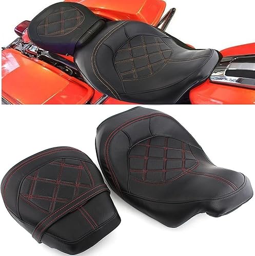 Miniatura 7 de Juego de asiento de pasajero para Harley Touring Road King FLHR Street Glide FLHX 2009-2021, Road Glide FLTRX CVO Street Glide FLHXSE 2015-2022,
