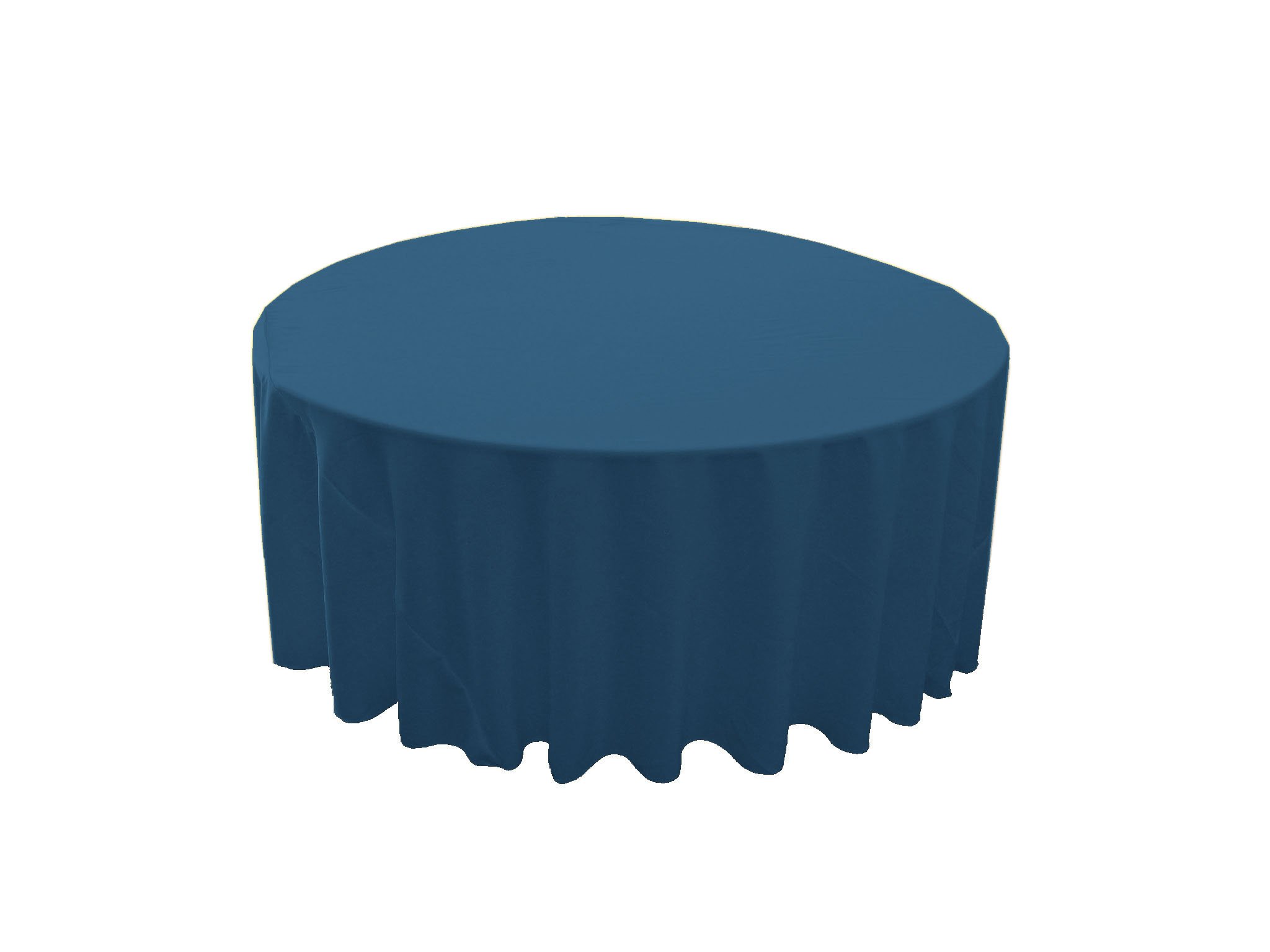 LA Linen Polyester Poplin Washable Round Tablecloth, Stain and Wrinkle Resistant Table Cover 120"